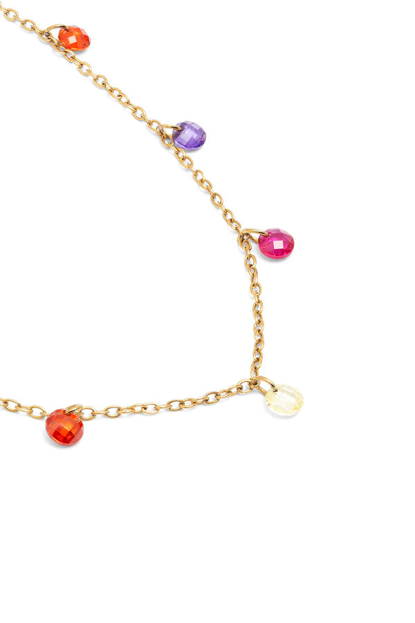 Singularu Color Bits Gold Plated Steel Necklace printed