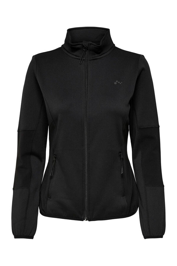Only Play Chaqueta t&eacute;cnica forro polar negro