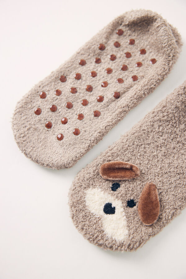 Women'secret Chaussettes invisibles en poils de chien  imprim&eacute;