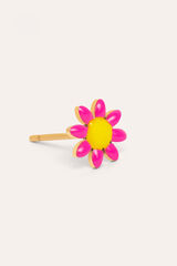 Singularu Rose Daisy May Gold Bathroom Single Earring printed
