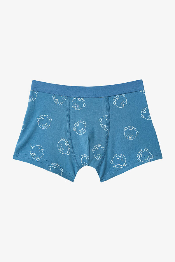Penti 3 boxers de algod&atilde;o com estampado de ouri&ccedil;o para meninos estampado