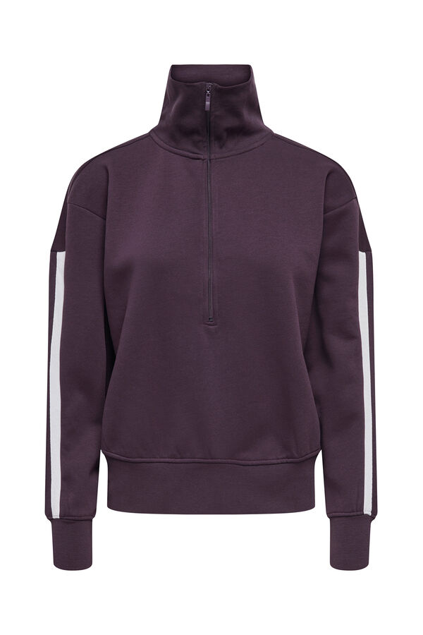 Only Play Sudadera oversized cuello alto morado/lila