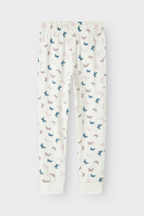 Name it Conjunto de pijama borboleta de menina branco