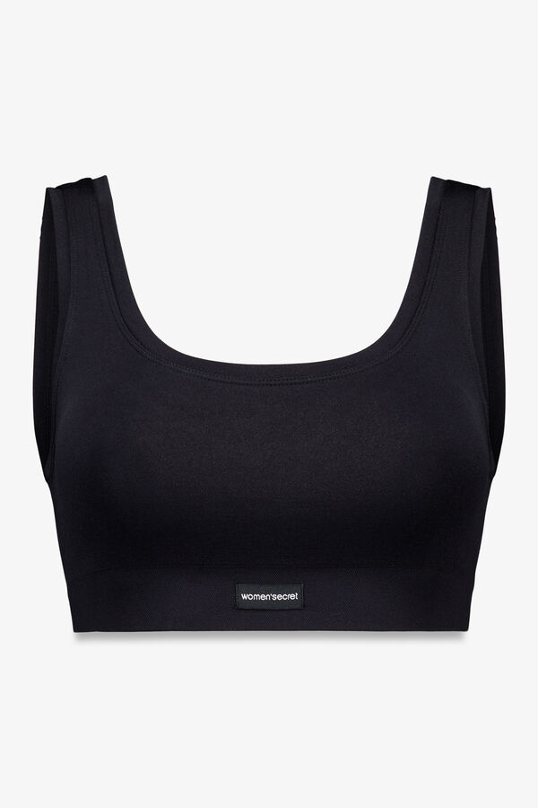Women'secret PREDIVAN bez šavova sa dva lica top u crnoj boji Crna