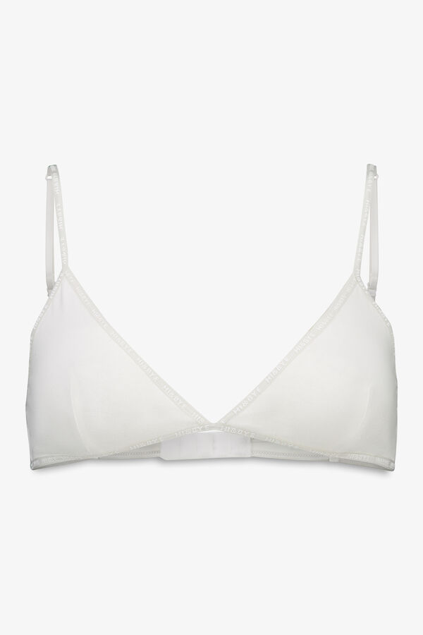 HI&BYE Beli pamučni trouglasti grudnjak sa uklonjivim korpe Bela