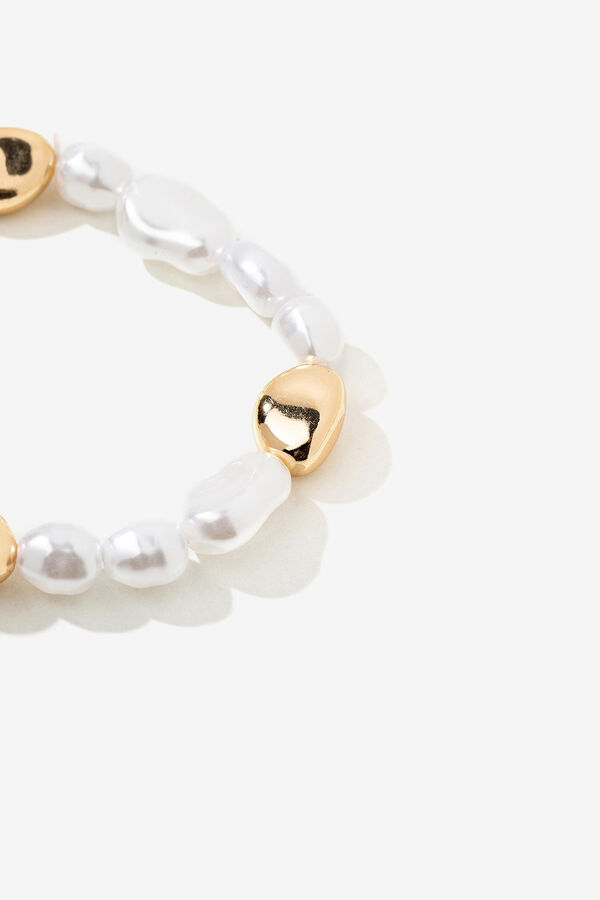 Vilanova Pulseira de contas com efeito p&eacute;rola estampado