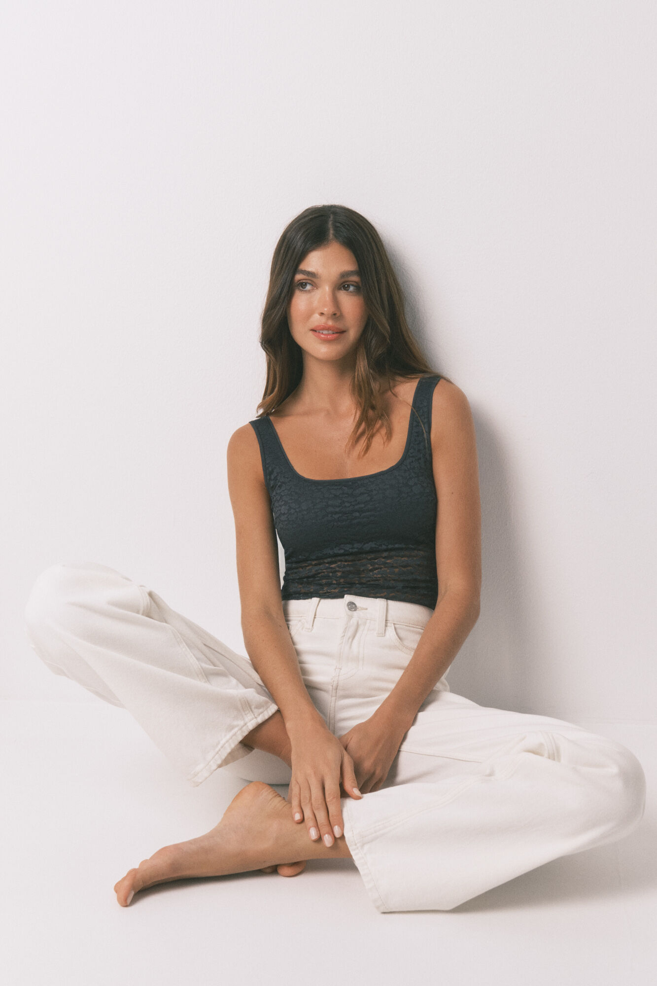 Women'secret Sivi bodi od čipka sa životinjskim printom