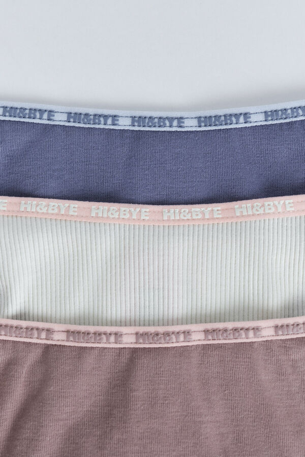 HI&BYE Pakovanje od 3 japanke sive, zelene i braon boje Bež