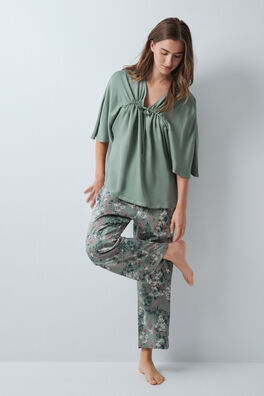 Pijama Capri camisola verde