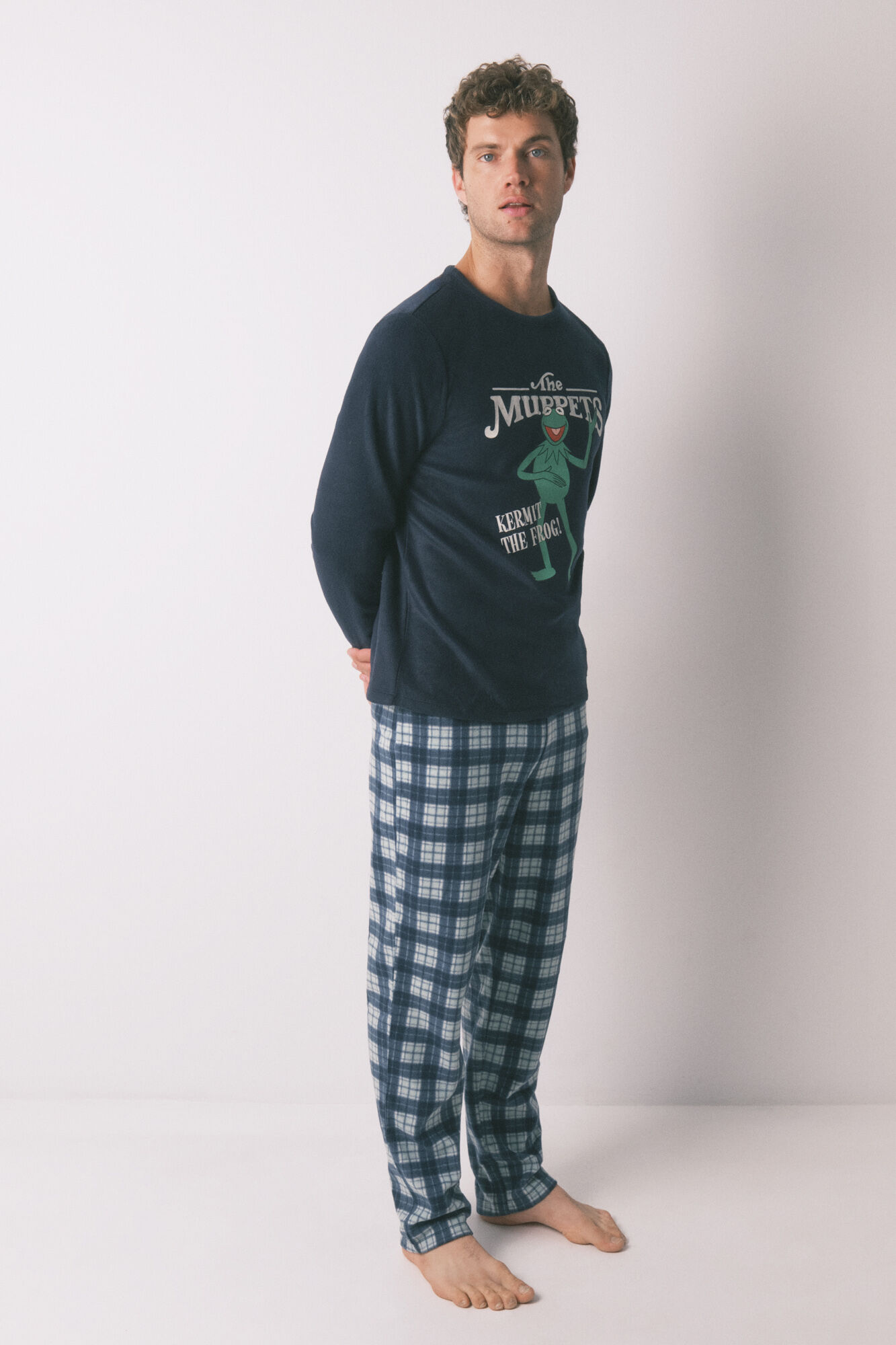 Women'secret Pijama largo hombre polar azul Muppets