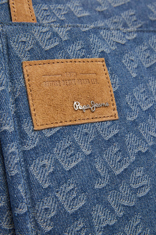 Pepe Jeans Bolso tote denim logo azul