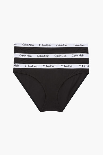 Womensecret Pack 3 braguitas cinturilla elástica Calvin Klein negro