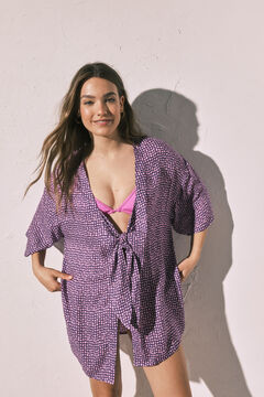 Women'secret Kratka kimono tunika sa printom na tufne