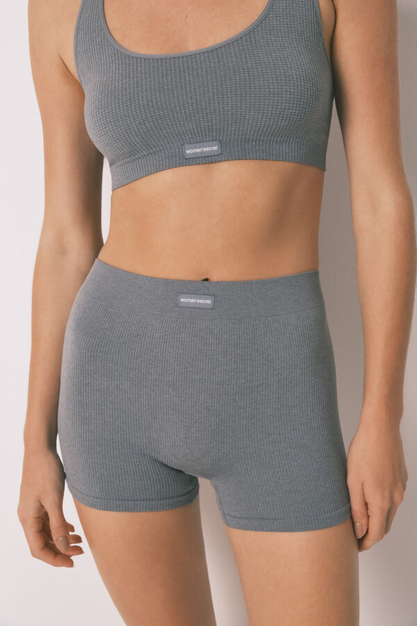 Women'secret Svetlo sive rebraste pantalone Siva