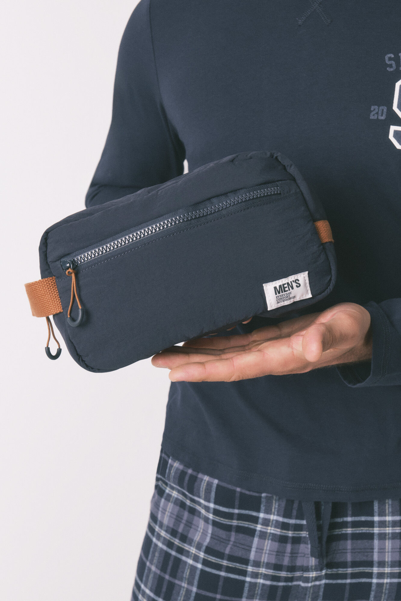 Women'secret Plava najlonska toaletna torbica srednje veličine