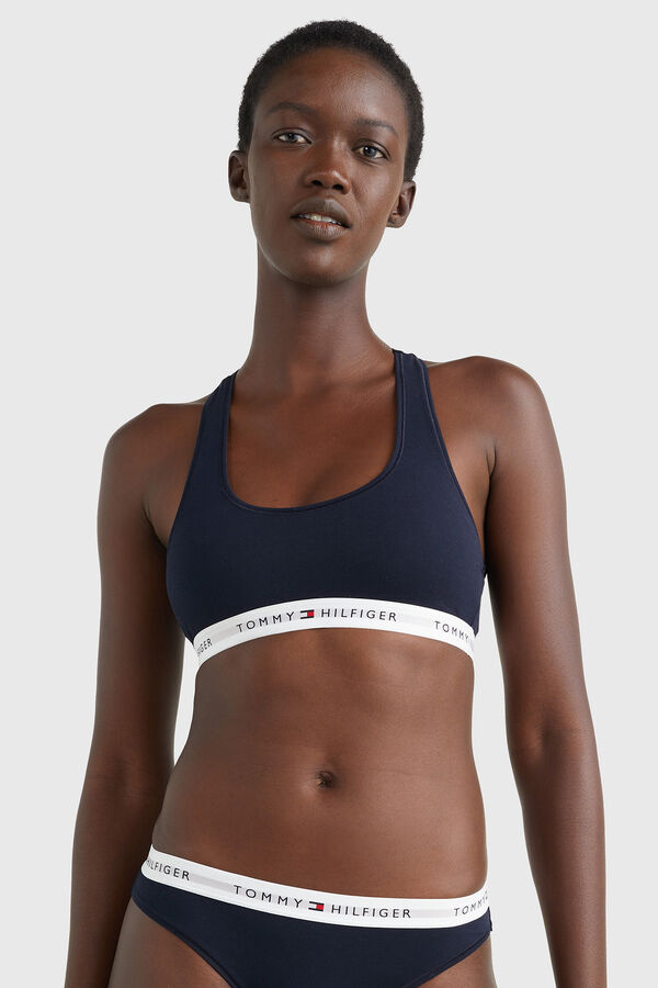 Tommy Jeans Bralette sin relleno azul