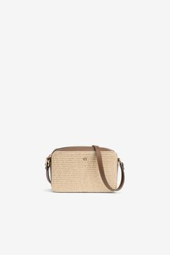 Vilanova Bolso bandolera efecto paja met&aacute;lica