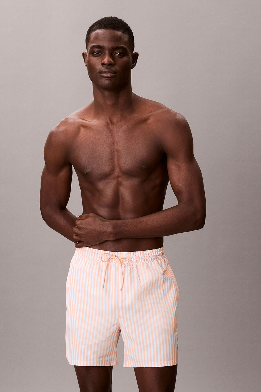 Bañador largo medio rayas cordón