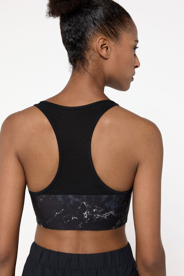 Only Play Black/ print reversible Sports Bra Crna