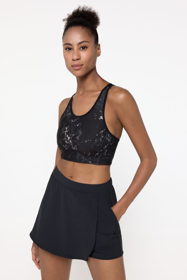 Only Play Black/ print reversible Sports Bra Crna