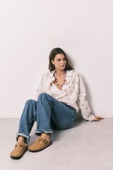 Women'secret Bež zatvorene BIO papuče Boja Kože