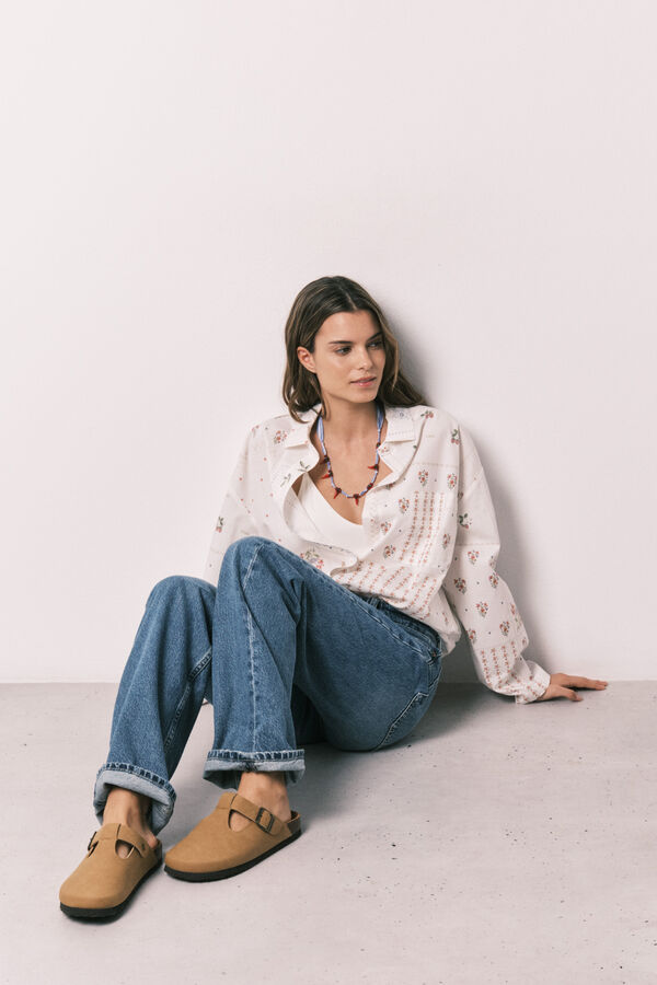 Women'secret Bež zatvorene BIO papuče Boja Kože