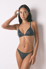 Women'secret Crni pli&scaron; lureks tanga gaćice Crna