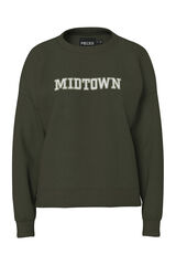 Pieces Sudadera casual verde Midtown verde