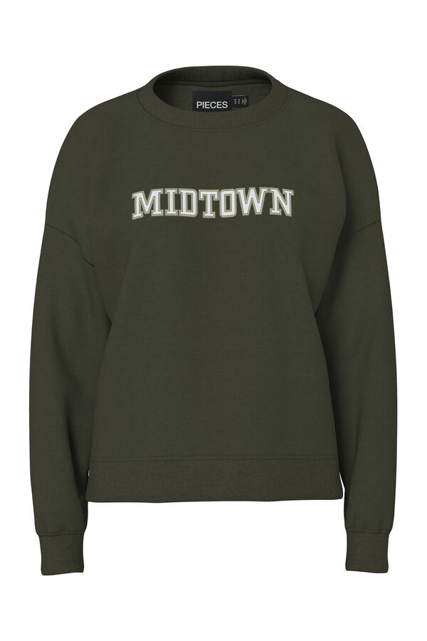 Pieces Sudadera casual verde Midtown verde