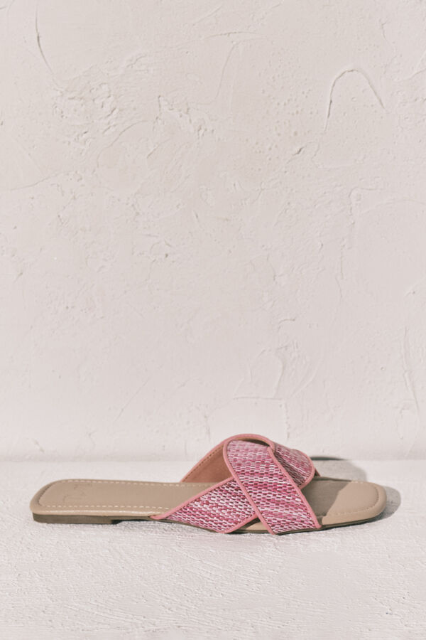 Women'secret Roze sandale od rafije Roze