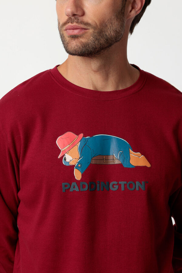 Admas Pijama largo Paddington 100% algod&oacute;n para hombre burdeos