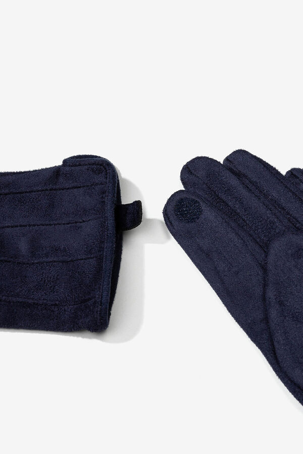 Vilanova Guantes Efecto Ante azul