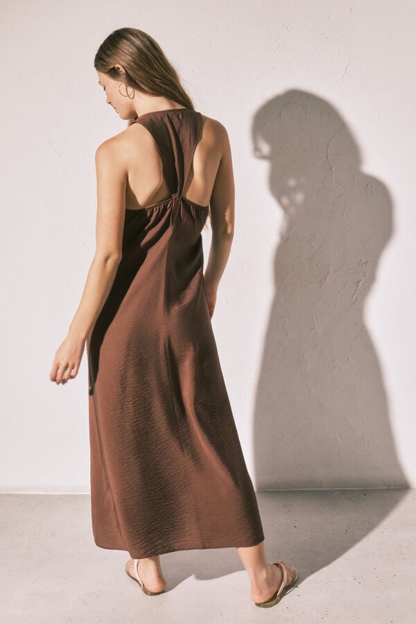 Women'secret Braon lepr&scaron;ava duga haljina Braon