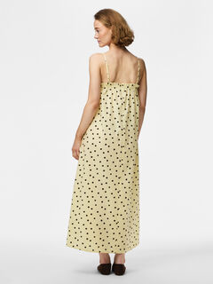 Pieces Vestido midi de bolinhas