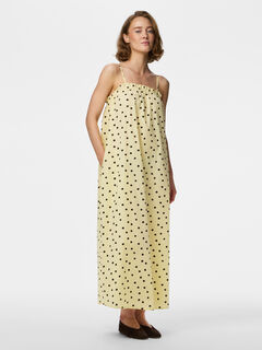 Pieces Vestido midi de bolinhas