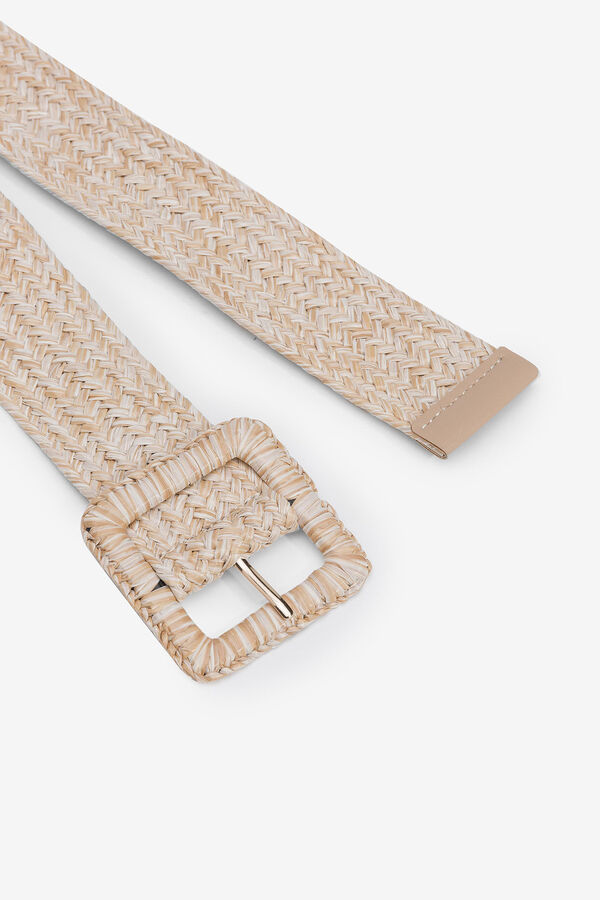 Vilanova Wide woven belt grey