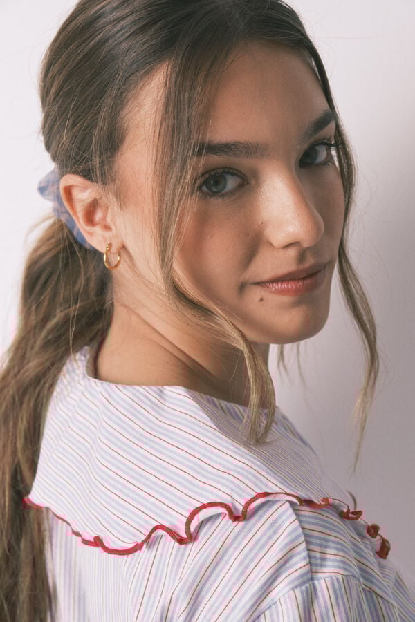 Women'secret Pamučna duga pidžama sa Piter Pan kragnom Print