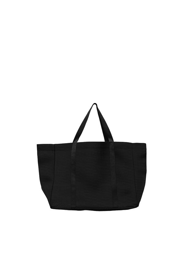 Only plain black tote bag black