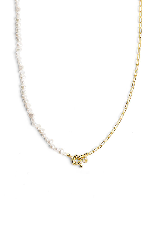 Womensecret Gold Chic Pearl Necklace imprimé