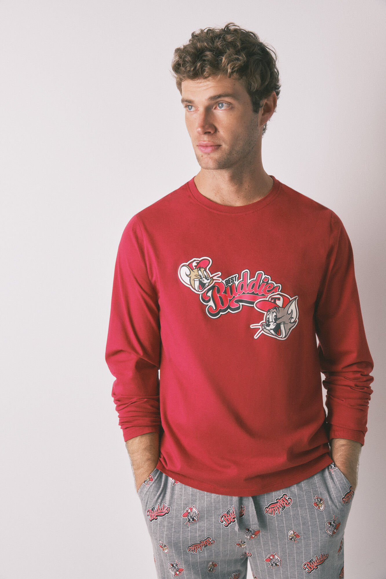 Women'secret Duga pidžama crvene boje, 100% pamuk