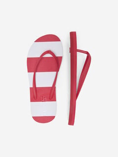 Only Chanclas de rayas en rojo