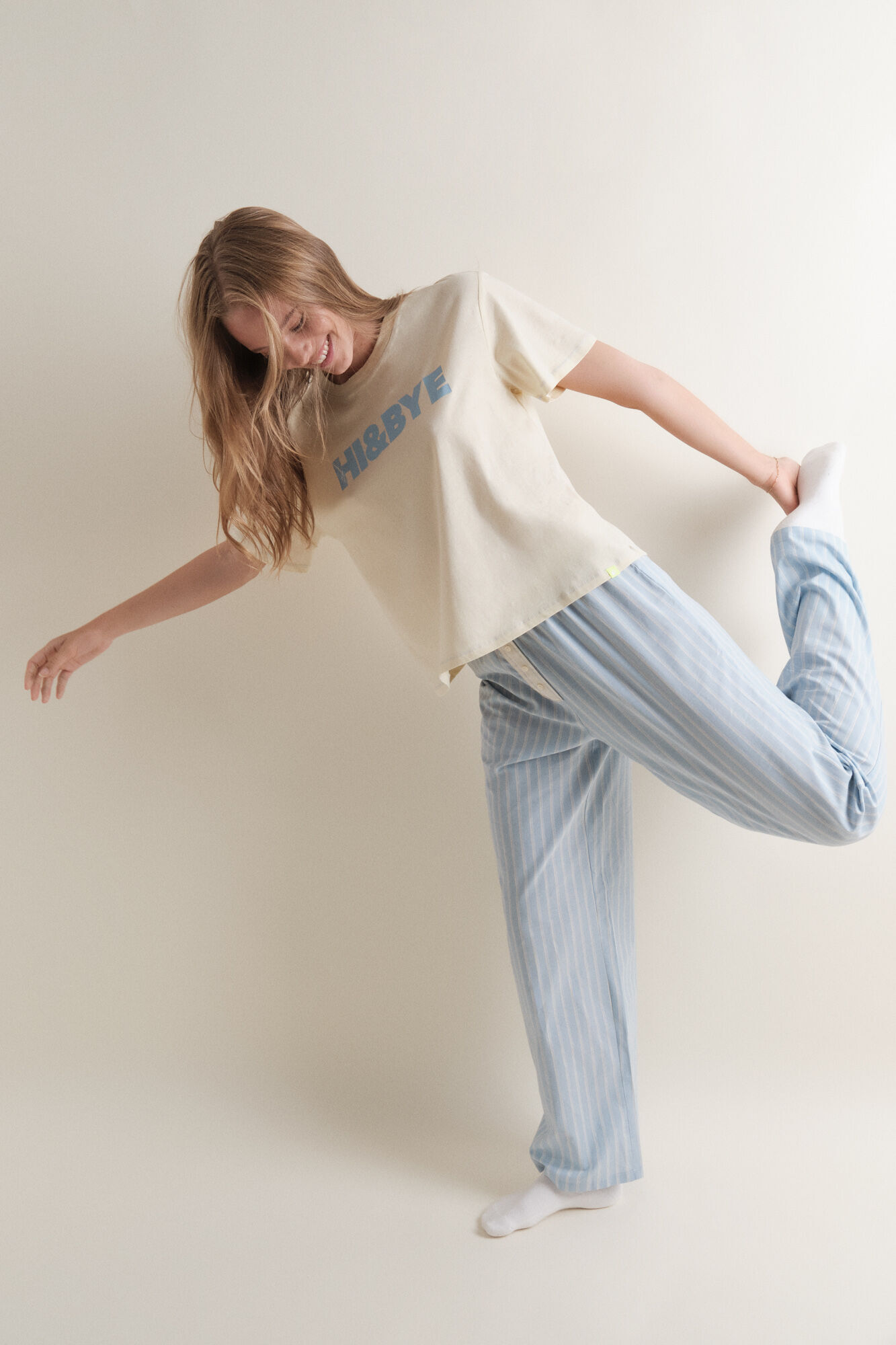 HI&BYE Žuta kombinovana pidžama