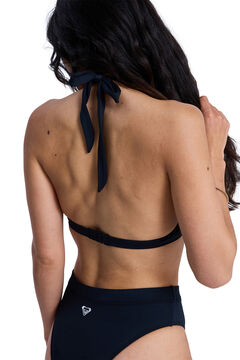 Roxy Top de bikini triangular halter liso