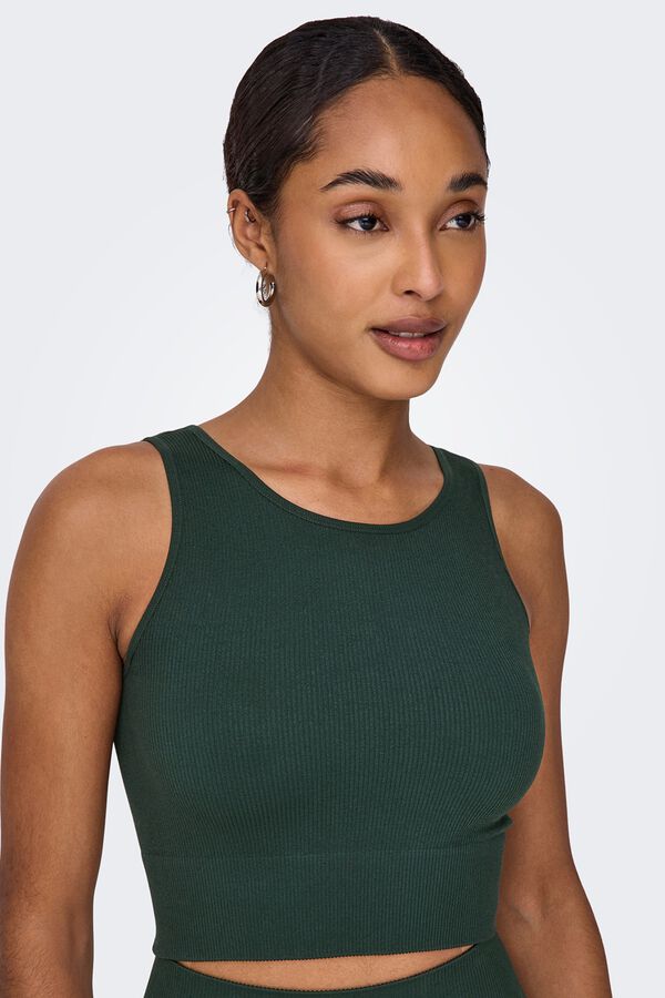 Only Play Seamless crop top bleu