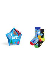 Happy Socks 2er-Pack Unisex- Socken, Weihnachtsgeschenkset mit Print