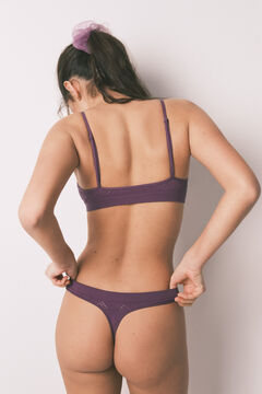 HI&BYE Tanga Seamless granate floral