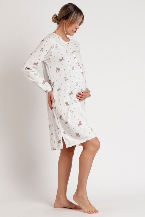 Admas Maternity long sleeve nightgown Bambi Bež