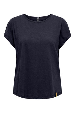 Only Play Camiseta manga corta lurex azul