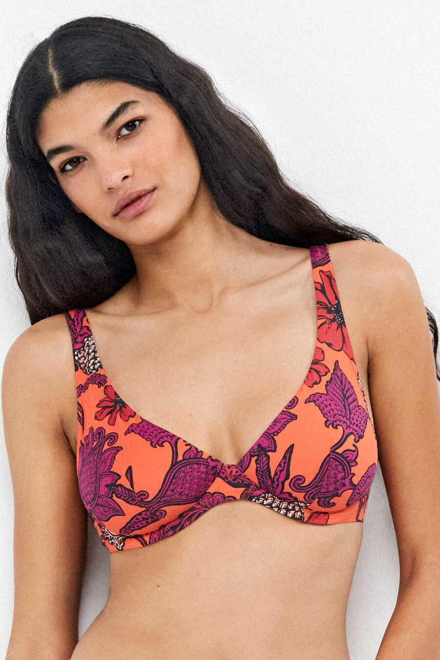 Top bikini capacidad print tropical