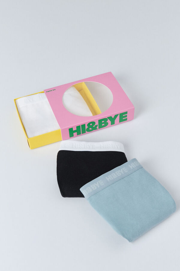HI&BYE Pakovanje od 3 japanke, crne, bele i plave Bež